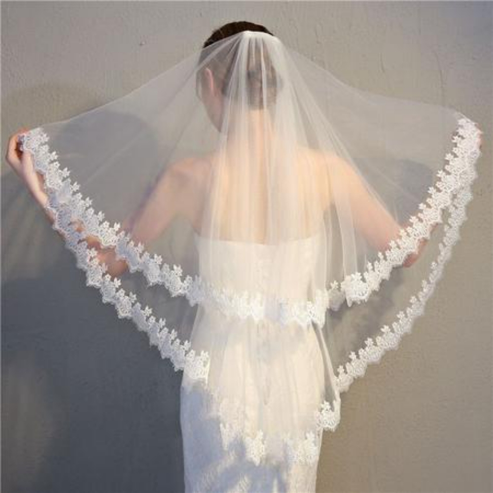 Double layer Wedding Veil